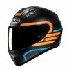 Policarbonato Casco Hjc C10 Lito Arancio Blu