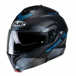 Policarbonato Casco Modulare Hjc C91 Karan Blu Nero