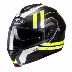 Policarbonato Casco Modulare Hjc C91 Octo Giallo Nero