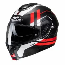 Policarbonato Casco Modulare Hjc C91 Octo Rosso Nero