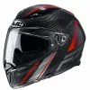 Fibra Casco Hjc F70 Carbon Eston Rosso