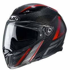 Fibra Casco Hjc F70 Carbon Eston Rosso