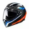 Fibra Casco Hjc F70 Carbon Ubis Arancio Nero