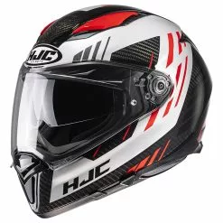 Fibra Casco Hjc F70 Carbon Kesta Rosso