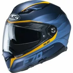 Fibra Casco Hjc F70 Feron Blu Giallo