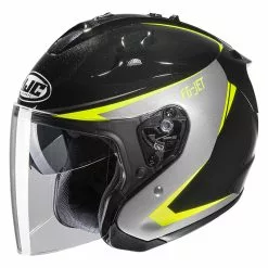 Fibra Casco Hjc Fg Jet Balin Nero Giallo