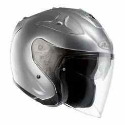 Fibra Hjc Casco Fg Jet Metal Argento