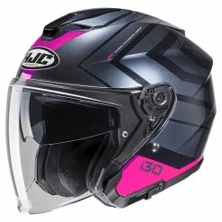 Policarbonato Casco Jet Hjc I30 Zetra Grigio Rosa