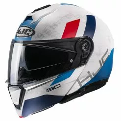 Policarbonato Casco Modulare Hjc I90 Syrex Bianco Blu