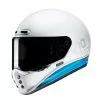 Fibra Casco Hjc V10 Tami Bianco Blu