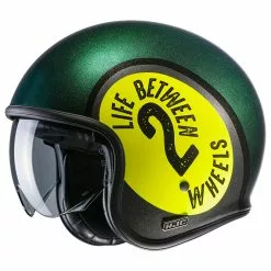 Custom Casco Hjc V30 Harvey Verde Giallo
