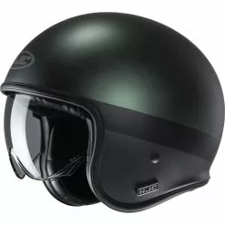 Custom Casco Hjc V30 Perot Verde Nero